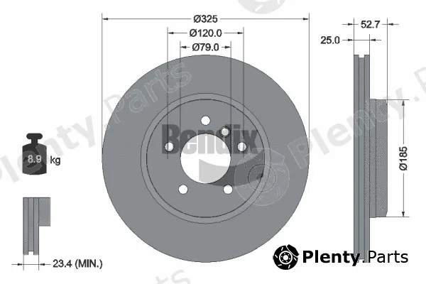 BENDIX Braking BDS1270HC — Brake Disc