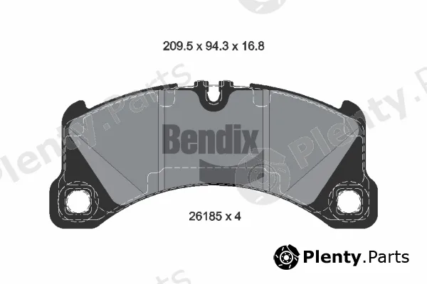 BENDIX Braking BPD2425 — Brake Pad Set, disc brake