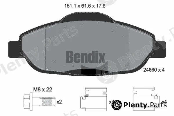 BENDIX Braking BPD1036 — Brake Pad Set, disc brake