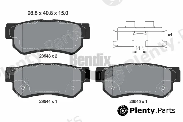 BENDIX Braking BPD1386 — Brake Pad Set, disc brake