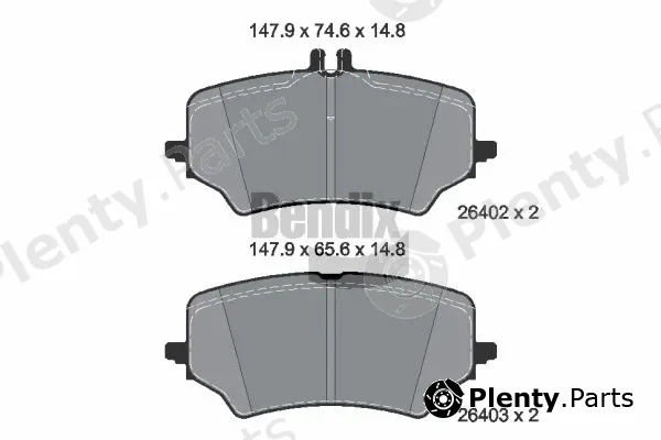 BENDIX Braking BPD2431 — Brake Pad Set, disc brake