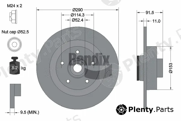 BENDIX Braking BDS2234 — Brake Disc