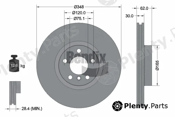 BENDIX Braking BDS1243HC — Brake Disc