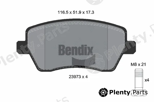 BENDIX Braking BPD1003 — Brake Pad Set, disc brake