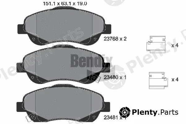 BENDIX Braking BPD1319 — Brake Pad Set, disc brake