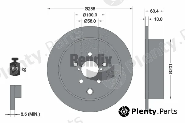 BENDIX Braking BDS1645 — Brake Disc