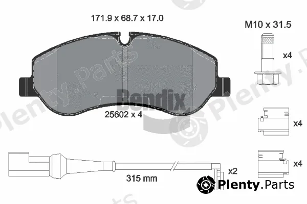 BENDIX Braking BPD1074 — Brake Pad Set, disc brake