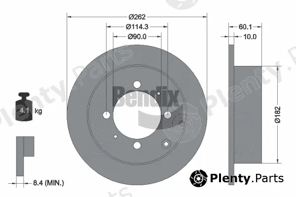 BENDIX Braking BDS1868 — Brake Disc