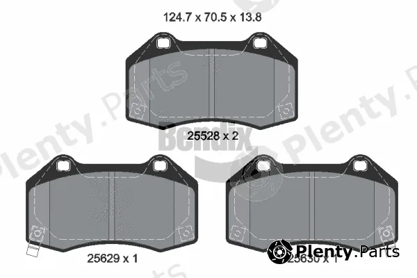 BENDIX Braking BPD1641 — Brake Pad Set, disc brake