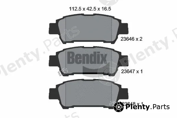BENDIX Braking BPD2022 — Brake Pad Set, disc brake