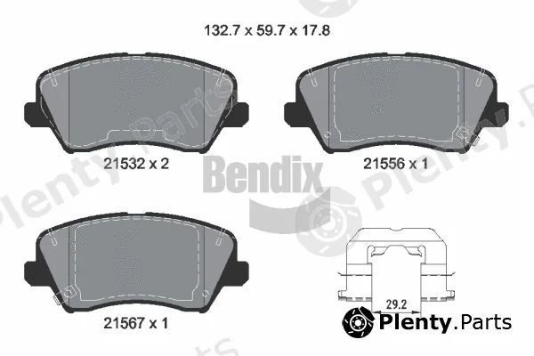BENDIX Braking BPD2470 — Brake Pad Set, disc brake