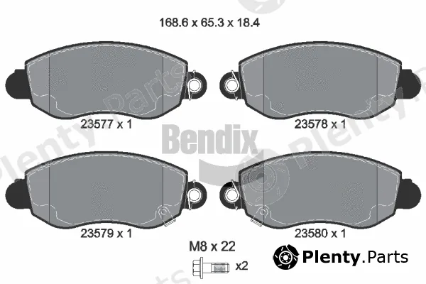 BENDIX Braking BPD1227 — Brake Pad Set, disc brake