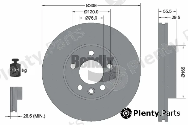 BENDIX Braking BDS1445 — Brake Disc