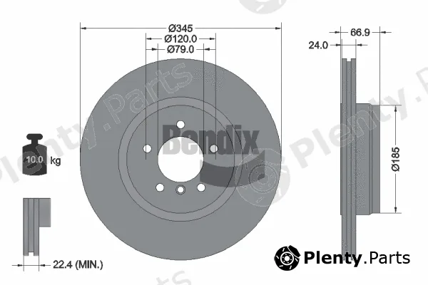 BENDIX Braking BDS2231 — Brake Disc