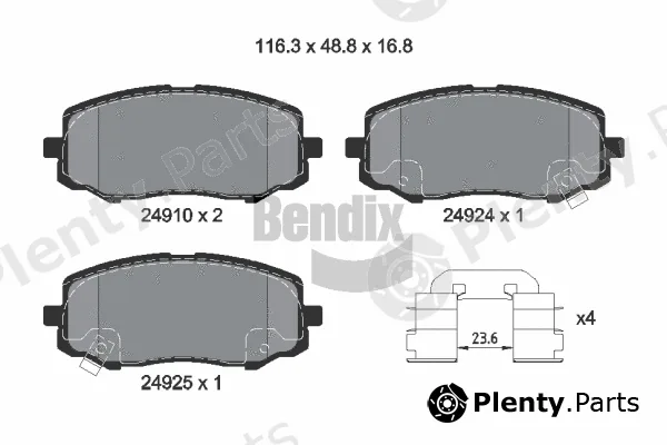 BENDIX Braking BPD1556 — Brake Pad Set, disc brake