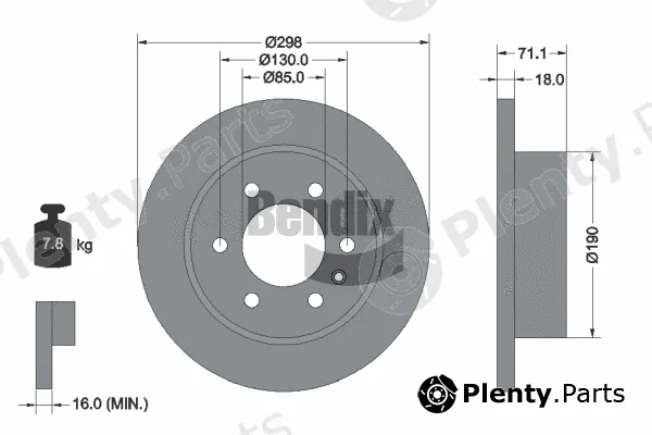 BENDIX Braking BDS1584 — Brake Disc