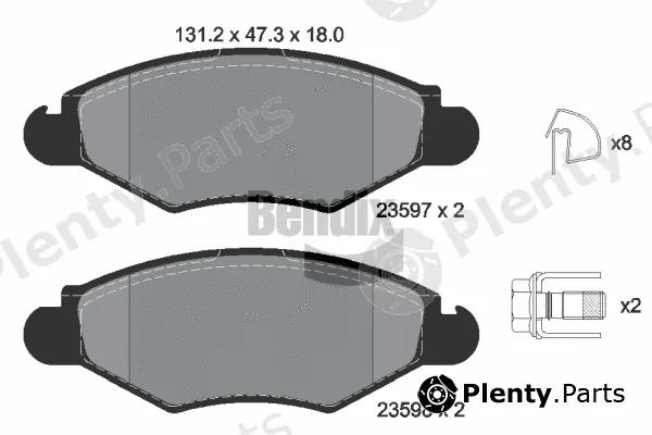 BENDIX Braking BPD1024 — Brake Pad Set, disc brake