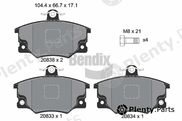 BENDIX Braking BPD1391 — Brake Pad Set, disc brake