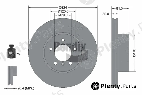 BENDIX Braking BDS1778HC — Brake Disc