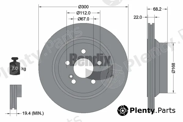 BENDIX Braking BDS1305HC — Brake Disc