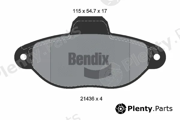 BENDIX Braking BPD1007 — Brake Pad Set, disc brake