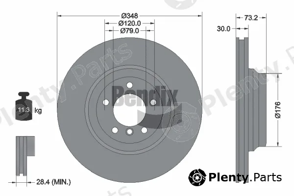 BENDIX Braking BDS1340HC — Brake Disc