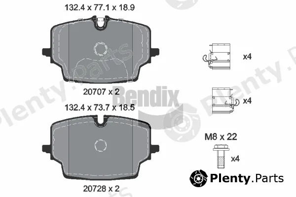 BENDIX Braking BPD2559 — Brake Pad Set, disc brake