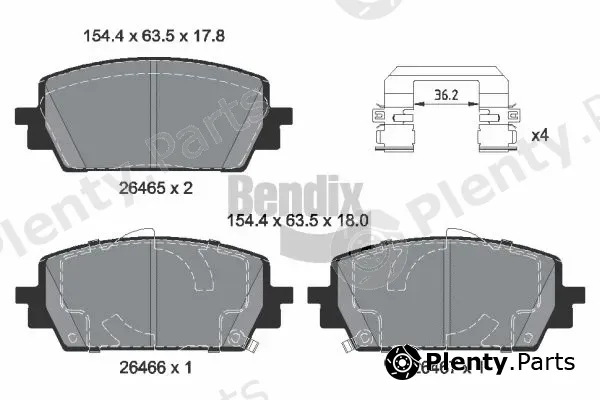 BENDIX Braking BPD2385 — Brake Pad Set, disc brake