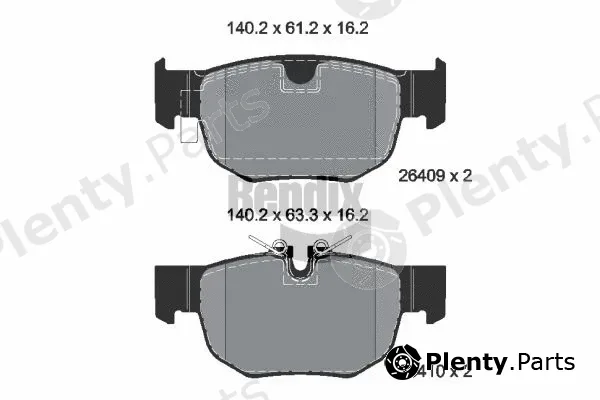 BENDIX Braking BPD1650 — Brake Pad Set, disc brake