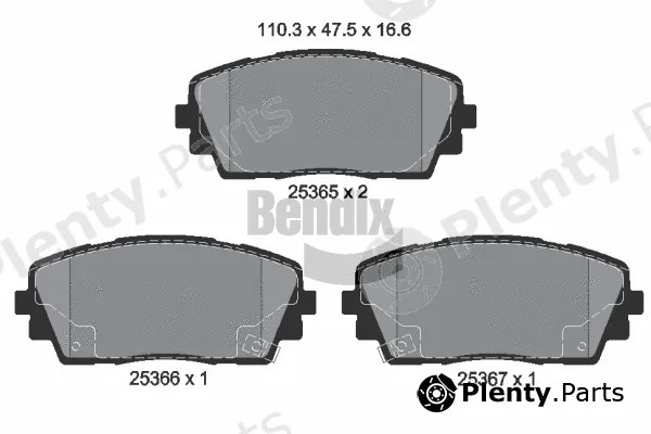 BENDIX Braking BPD1426 — Brake Pad Set, disc brake