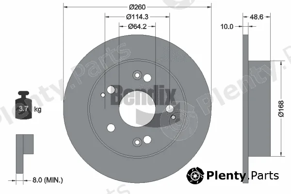 BENDIX Braking BDS1916 — Brake Disc