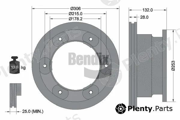 BENDIX Braking BDS1379 — Brake Disc