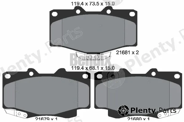 BENDIX Braking BPD1578 — Brake Pad Set, disc brake