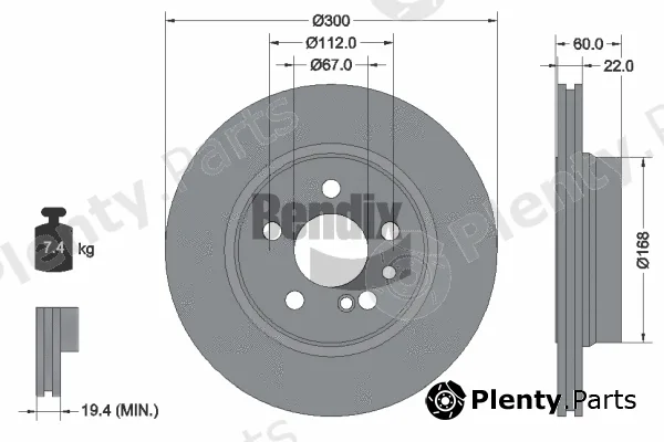 BENDIX Braking BDS2017 — Brake Disc