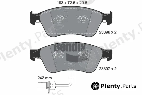 BENDIX Braking BPD1612 — Brake Pad Set, disc brake