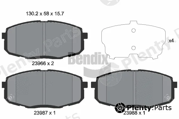 BENDIX Braking BPD1153 — Brake Pad Set, disc brake
