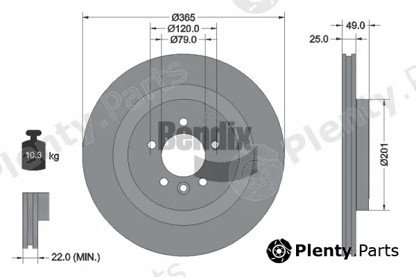 BENDIX Braking BDS1565 — Brake Disc
