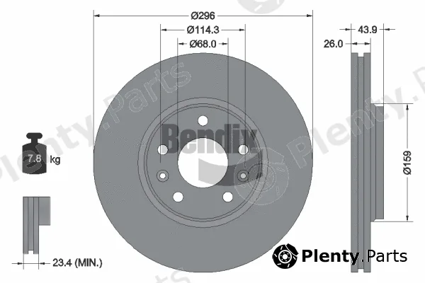 BENDIX Braking BDS1030 — Brake Disc