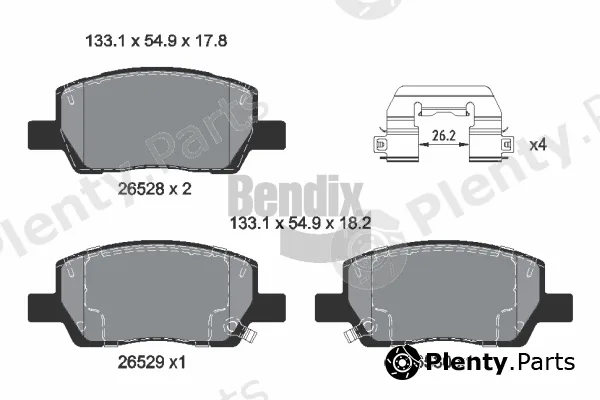 BENDIX Braking BPD2571 — Brake Pad Set, disc brake