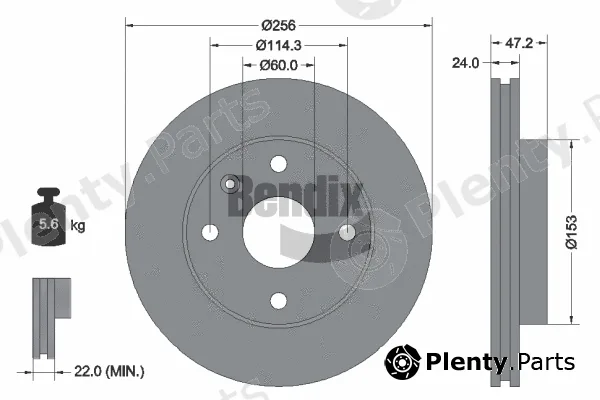 BENDIX Braking BDS1718 — Brake Disc