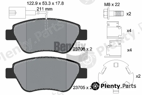 BENDIX Braking BPD1012 — Brake Pad Set, disc brake