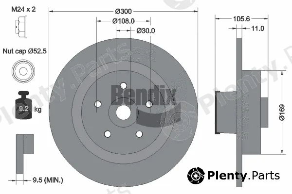 BENDIX Braking BDS2023 — Brake Disc
