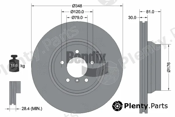 BENDIX Braking BDS1759HC — Brake Disc