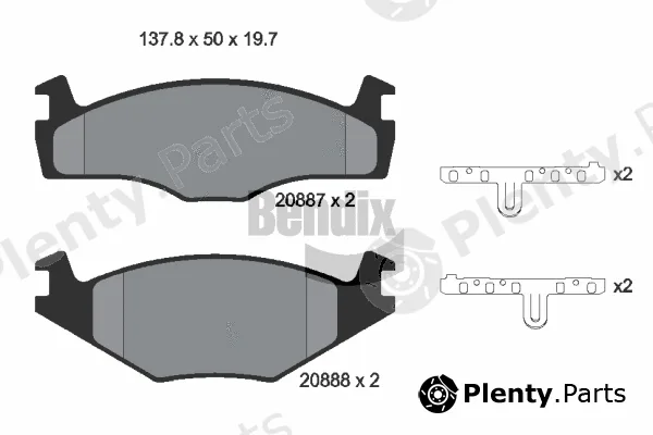 BENDIX Braking BPD1323 — Brake Pad Set, disc brake