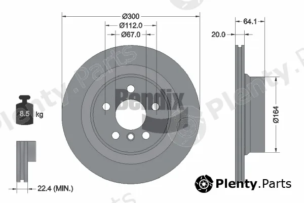 BENDIX Braking BDS1632HC — Brake Disc