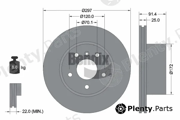 BENDIX Braking BDS1856 — Brake Disc