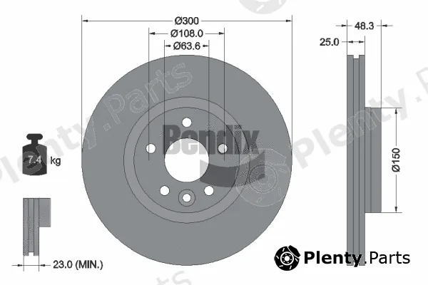 BENDIX Braking BDS1533 — Brake Disc