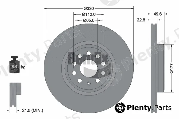 BENDIX Braking BDS1622 — Brake Disc