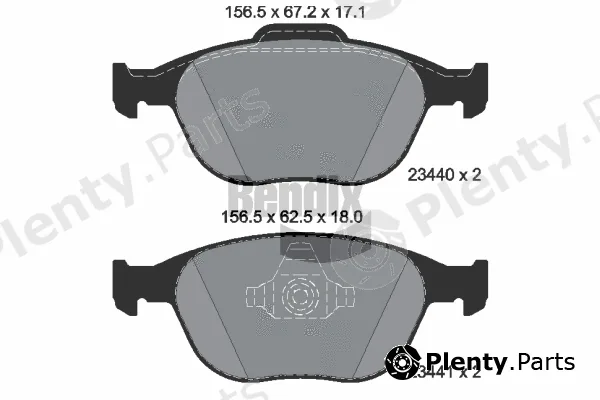 BENDIX Braking BPD1591 — Brake Pad Set, disc brake