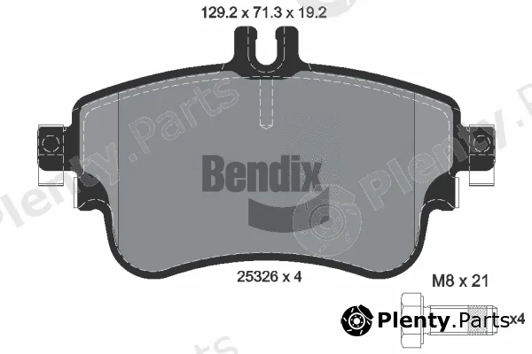 BENDIX Braking BPD1088 — Brake Pad Set, disc brake